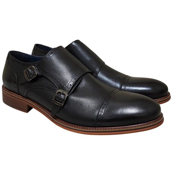 Vintage Foundry Men Morgan Monk Strap Dress Loafers Size US 10M Black Leather - Picture 1 of 4